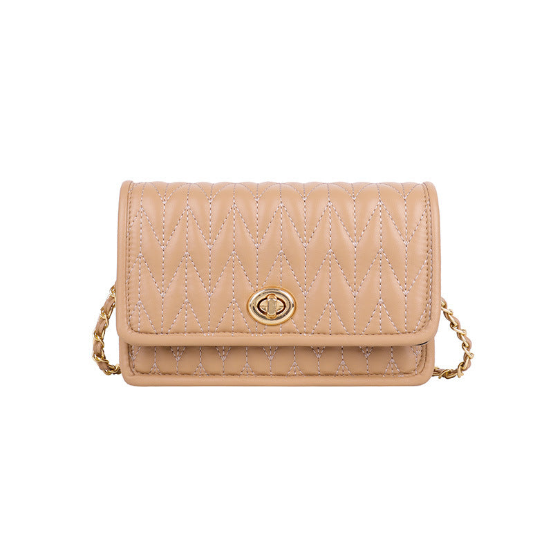 Wholesale Casual Fashion Chain Small Square Fashion Western Style Crossbody Solid Color Shoulder Bag